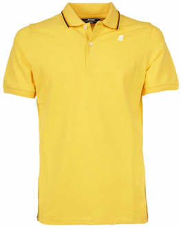 K-WAY Gele Slim-Fit Polo Shirt K-Way , Yellow , Heren - 2Xl,Xl,L,M,S