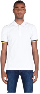 K-WAY Katoenen Polo Shirt K-Way , White , Heren - 2Xl,Xl,L,M