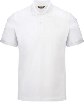K-WAY Klassiek Heren Polo Shirt K-Way , White , Heren - 2Xl,M