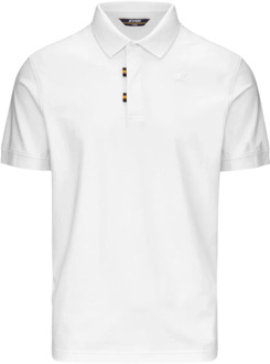 K-WAY Polo Shirts K-Way , White , Heren - 2Xl,Xl,L,M,S,3Xl