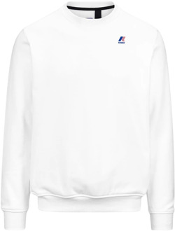 K-WAY Poly Sweatshirt Upgrade Klassiek Crewneck Stijl K-Way , White , Heren - Xl,S,Xs
