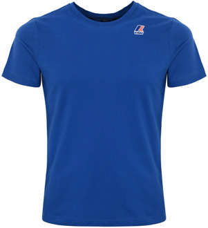 K-WAY Stijlvolle T-shirts en Polos K-Way , Blue , Heren - 2Xl,Xl,M
