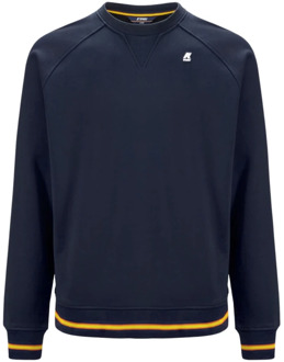 K-WAY Sweatshirt van zware katoen met ronde hals K-Way , Blue , Heren - S,Xs