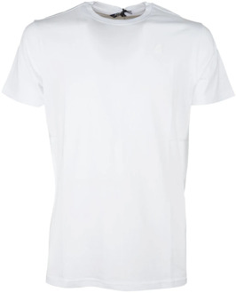 K-WAY T-Shirt, Klassieke Stijl K-Way , White , Heren - 2Xl,Xl,L,M,S