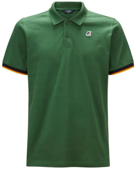 K-WAY Vincent Contrast Stretch Polo Shirt K-Way , Green , Heren - M,S