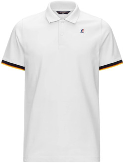 K-WAY Vincent Contrast Stretch Polo Shirt K-Way , White , Heren - 2Xl,L,M