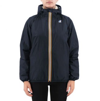 K-WAY Waterdichte nylonjas met Sherpa voering K-Way , Blue , Heren - 2Xl,Xl,L,M