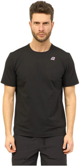 K-WAY Zwarte T-shirts en Polos Collectie K-Way , Black , Heren - 2Xl,Xl,L,M,S