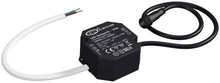 K120121A65 LED voeding, 12V/DC 0,1-12W IP65 zwart