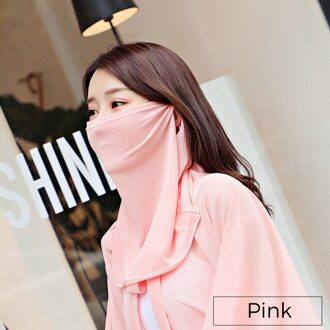 K21 Ijs Zijde Masker Voor Vrouwen Zomer Outdoor Fietsen Vrouw Sjaal Maskers Ademend Kraag Gezicht-Mount Zonnebrandcrème Ademend cool K21-roze