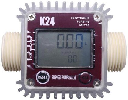 K24 Digitale Lcd Fuel Flow Meter Turbine Diesel Fuel Flow Meter Passen Vloeistofstroom Meter Brandstof Flow Tester Meetinstrumenten
