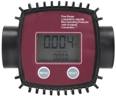 K24 Digitale Turbine Flow Meter 1 "Binnendraad Voor Water Benzine Diesel Kerosine Chemische Vloeistof rood
