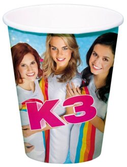 k3 feestbekers 250 ml 8 stuks Multikleur