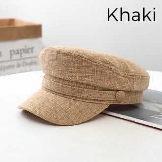 K36 Baretten Voor Vrouwen Lente Zomer Zonnehoed Netto Rode Baret Vrouwelijke Marine Hoed Modieuze Toevallige Achthoekige Retro Hoeden Piekte cap K36-khaki