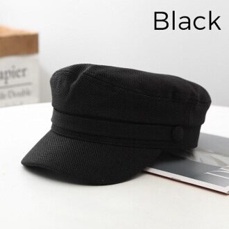 K36 Baretten Voor Vrouwen Lente Zomer Zonnehoed Netto Rode Baret Vrouwelijke Marine Hoed Modieuze Toevallige Achthoekige Retro Hoeden Piekte cap K36-zwart