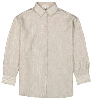 k50030 ladies shirt ls - maat M Beige