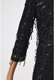 k50081 ladies dress Zwart - S