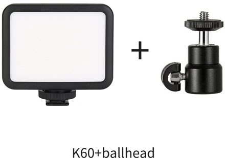 K60 5500K 6W Led Video Light Mini Vul Licht Oplaadbare Fotografische Verlichting Voor Live Vlog Blogger Smartphone Dslr 2000Mah KIT 3