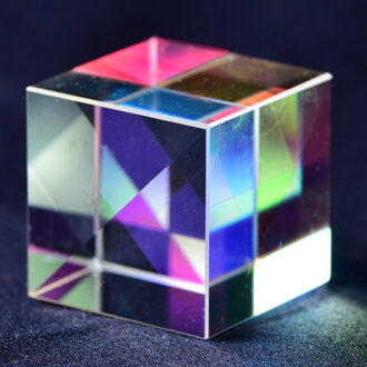 K9 Cube Prisma Defecte Cross Dichroic Spiegel Combiner Splitter Decor Transparant Module Optische Glas Speelgoed 18*18 Mm