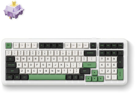 K99 Emerald Green Hyacinth Wireless Gasket Mount Mechanical Toetsenbord