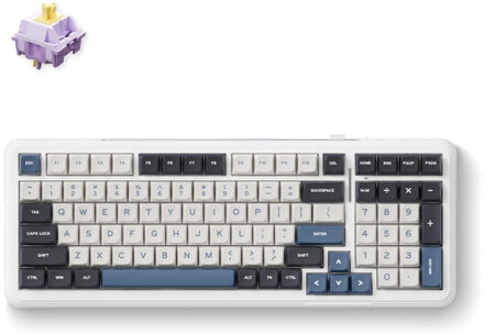 K99 Navy Blue Hyacinth Wireless Gasket Mount Mechanical Toetsenbord