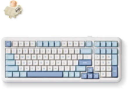 K99 Sky Blue Icy Creamsicle Wireless Gasket Mount Mechanical Toetsenbord