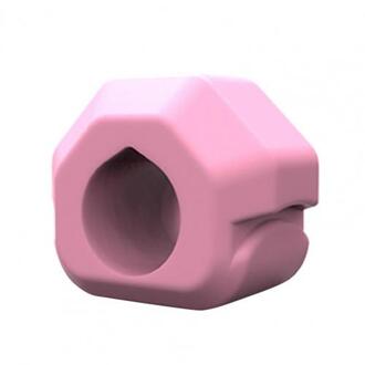 Kaaklijn Exerciser Flexibele Jaw Spier Sporten Siliconen Kaaklijn Shaper Mond Chew Bite Voor Body Training Fitness Apparatuur roze