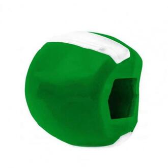 Kaaklijn Exerciser Praktisch Gezicht Kauwspieren Training Ballen Siliconen Mond Kaak Exerciser Shaper Hals Simulator Fitness Bal groen