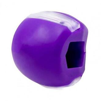Kaaklijn Exerciser Praktisch Gezicht Kauwspieren Training Ballen Siliconen Mond Kaak Exerciser Shaper Hals Simulator Fitness Bal Paars