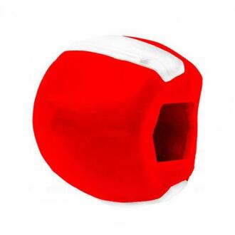 Kaaklijn Exerciser Praktisch Gezicht Kauwspieren Training Ballen Siliconen Mond Kaak Exerciser Shaper Hals Simulator Fitness Bal Rood