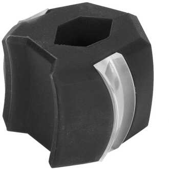 Kaaklijn Trainer Facial Afslanken Kaak Spier Training Siliconen Gezicht Hals Oefening Bal zwart