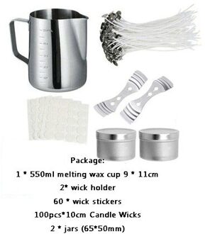 Kaars Maken Kit Diy Kaarsen Craft Tool Set Met Make Gieten Pot Lont Wax Sticker Home Handgemaakte Maken Sets Met maatbeker
