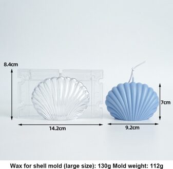 Kaars Mallen Voor Kaars Maken Diy Handgemaakte Aromasmall 3d Schulp Shell Cake Gebak Kaars Zeep Mallen Bakken Decorating Gereedschap