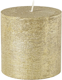 Kaars rustiek - goud - ø10x10 cm