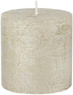 Kaars rustiek - zilver - ø10x10 cm