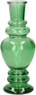 Kaarsen kandelaar Venice - gekleurd glas - helder groen - D5,7 x H15 cm - kaars kandelaars