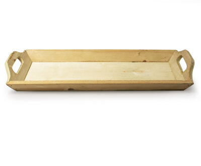 Kaarsen plateau onderbord dienblad hout 46 x 16 x 3 cm