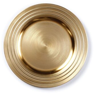 Kaarsenbord/plateau goud 33 cm rond