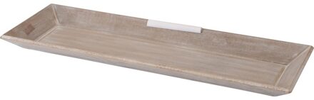 Kaarsenbord/plateau hout wit 20 x 60 cm rechthoekig