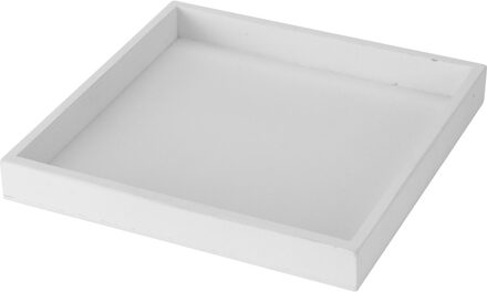 Kaarsenbord/plateau hout wit 30 x 30 cm vierkant