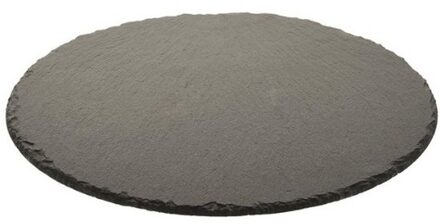 Kaarsenbord/plateau zwart leisteen 30 cm rond - Action products
