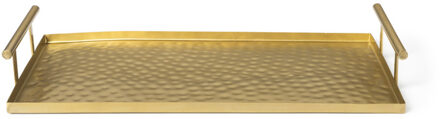 Kaarsenplateau rechthoek - goud - 36x21 cm