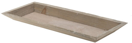 Kaarsplateau/dienblad hout rechthoekig 39 x 15 cm