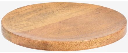 Kaarsplateau hout dia 22cm lak