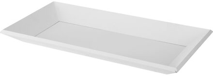 Kaarsplateau wit hout 20 x 40 cm rechthoekig