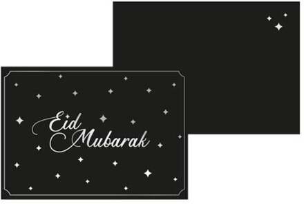 Kaart Eid Mubarak - Zwart/Zilver Zwart, Zilver - Grijs