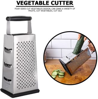 Kaas Rasp 4-Zijdig Meloen Schaven Rvs Cutter Shredder Keuken Multifunctionele Groente Cutter Tool Accessoires