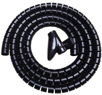 Kabel Bundler Organizer Flexibele & Uitbreidbaar Kabel Management Mouw Opgerolde Buis Kabel Collector- Dia. 22 Mm, 100 Cm Lengte zwart 22mm X100cm