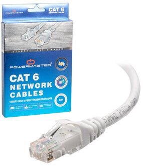 Kabel. CAT6 1 Meter Grijs Powermaster Boxed