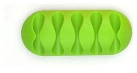 Kabel Houder Protector Management Organizer Afwerking Desktop Plug Lange Strip Siliconen Draad Retentie Clips Netsnoer Winder groen